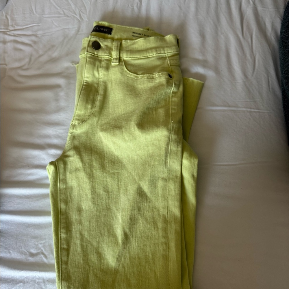DL1961 Women's Neon Yellow Skinny Jeans